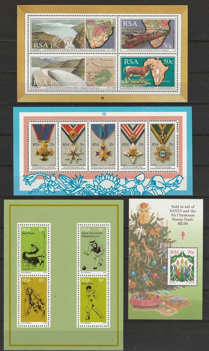 Republic of South Africa - Eleven minisheets  **MNH**