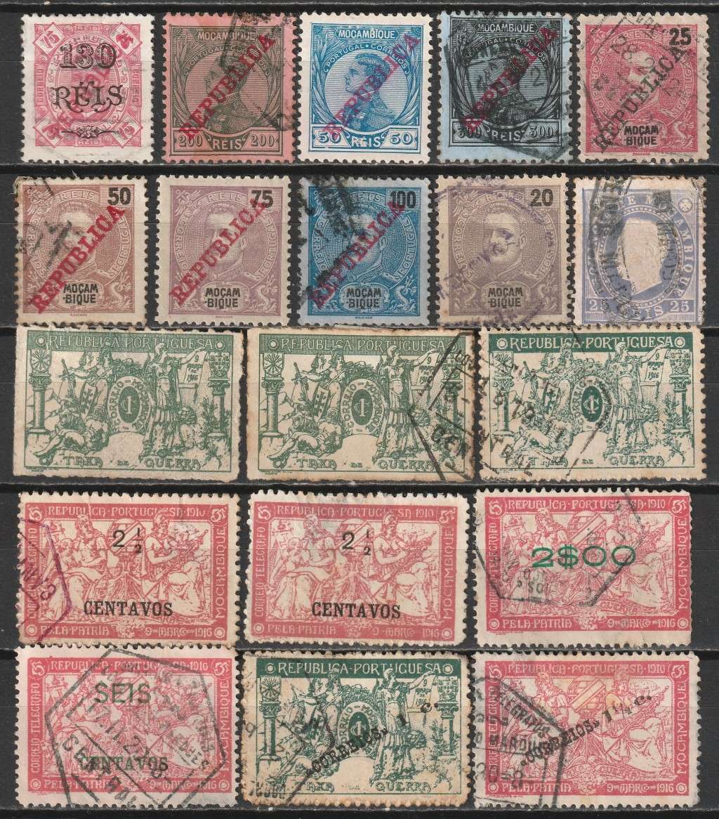MOZAMBIQUE - Nice used range of early issues including overprints.