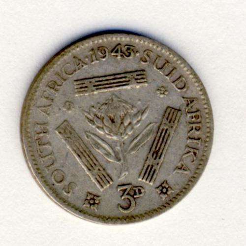 Complete your Collection 1943 tickey (3D) South Africa