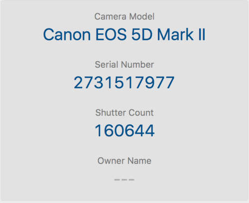 Canon EOS 5d Mark II, body only.