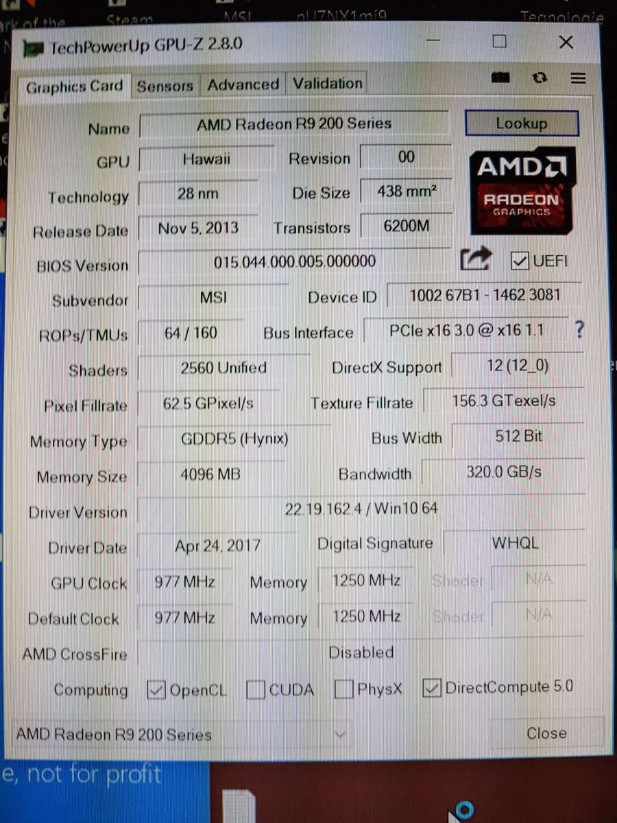 (For Parts) MSI Twin Frozer R9 290