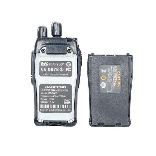 2PCS Dual Band Two Way Radio Baofeng Walkie Talkie 5W Handheld Pofung bf 666s 400-470MHz UHF