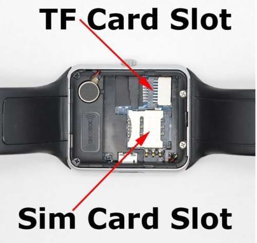 Smart Watch Phone - SIM CARD, Bluetooth, Camera, Sleep Monitor, SD Card, MP3 etc. - Silver