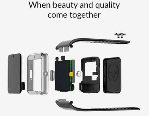 Smart Watch Phone - SIM CARD, Bluetooth, Camera, Sleep Monitor, SD Card, MP3 etc. - Silver