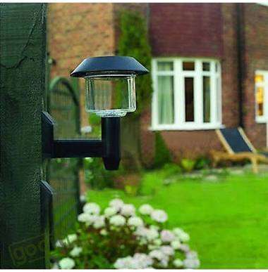 Solar Power Wall Light Fence LED Outdoor Lighting Yard Garden Lamp