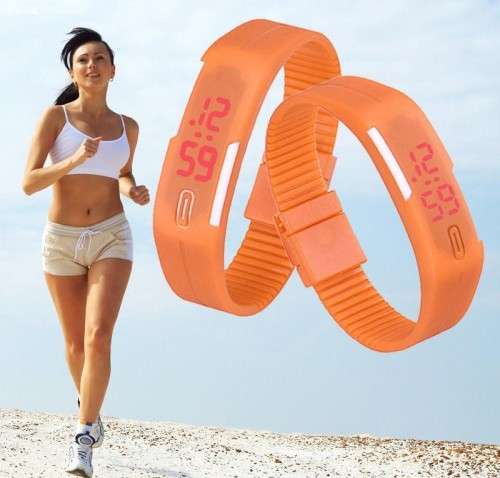 Fashion Waterproof Silicone Bracelet Watch with LED Display