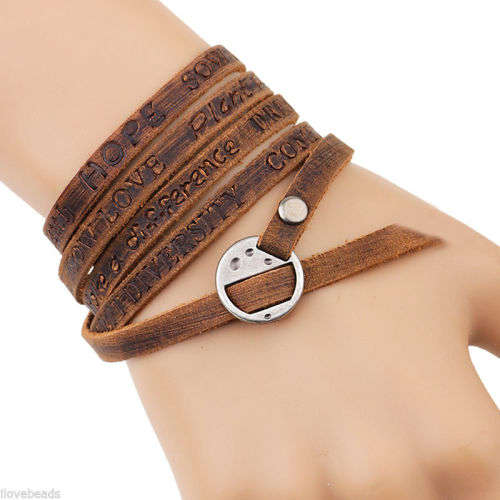 Leather Bracelet - Bangle Wristband