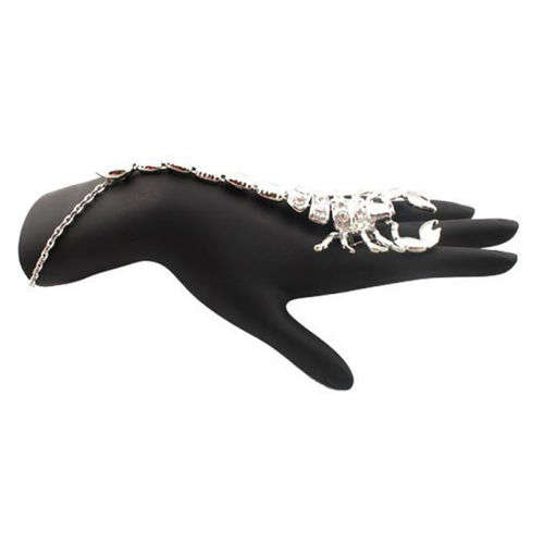 Scorpion Hand Chain Slave Bracelet - Ring