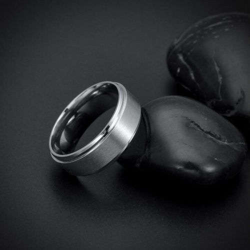 Stainless Steel Silver Ring - Size 12