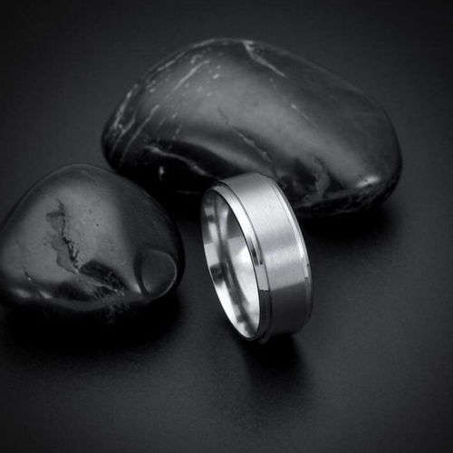 Stainless Steel Silver Ring - Size 12