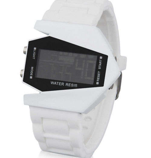 White Luxury Sport Digital LED Wrist DIAL Watch