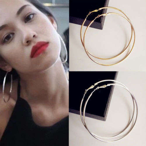 Large Golden Hoop Earings