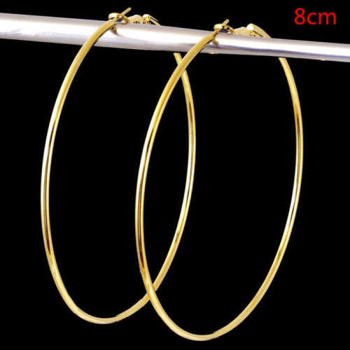 Large Golden Hoop Earings