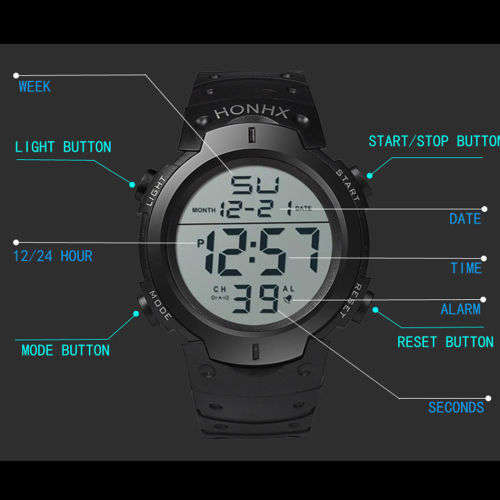 Waterproof LCD Digital Stopwatch