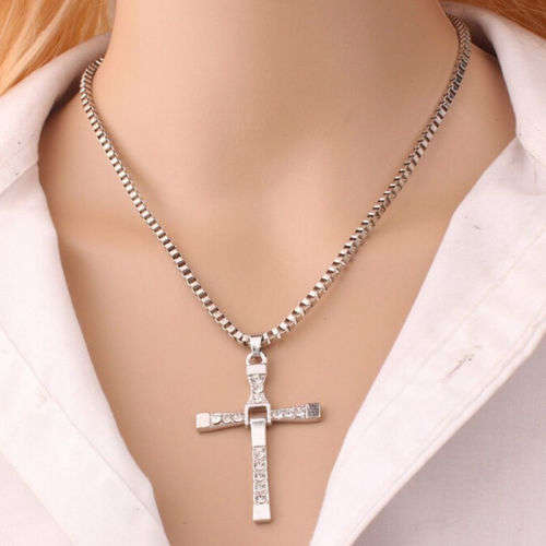 The Fast and The Furious Dominic Toretto's Cross Pendant Chain Necklace