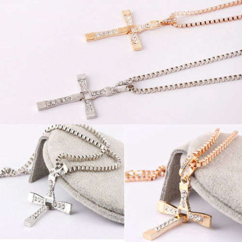 The Fast and The Furious Dominic Toretto's Cross Pendant Chain Necklace