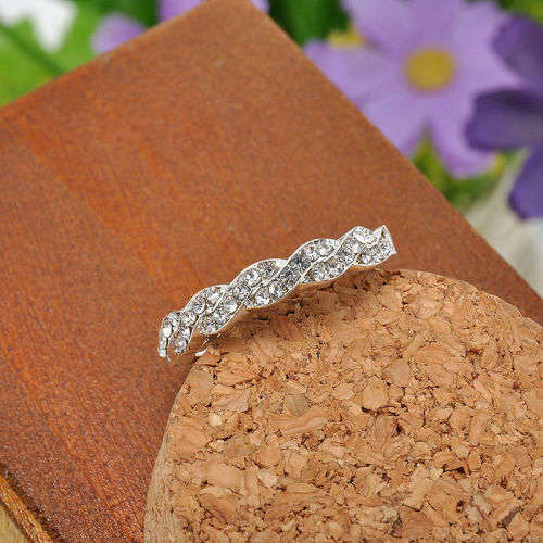 Ring Set Gemstone White Gold Filled Jewelry Size 6-9