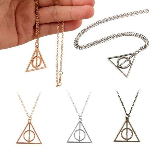 Harry Potter and The Deathly Hallows Triangle Necklace Chain Pendant