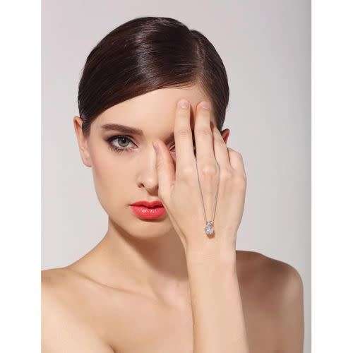 Beautiful Silver with Crystal Pendant Necklace