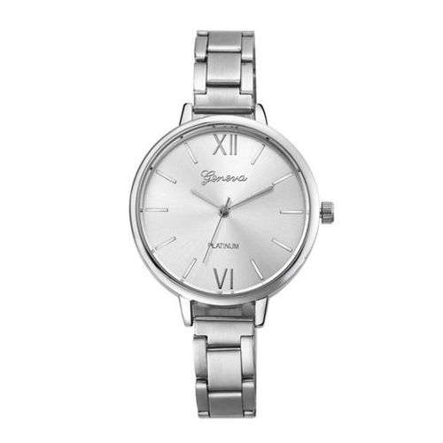 Geneva Stainless Steel Band Analog Quartz Wrist Watch