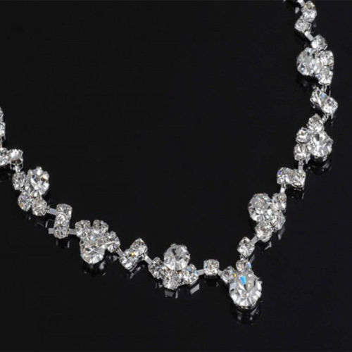 Elegant Crystal Necklace and Earrings Set