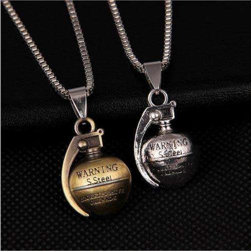 3D Army Camo Grenade Necklace