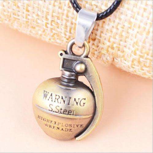 3D Army Camo Grenade Necklace