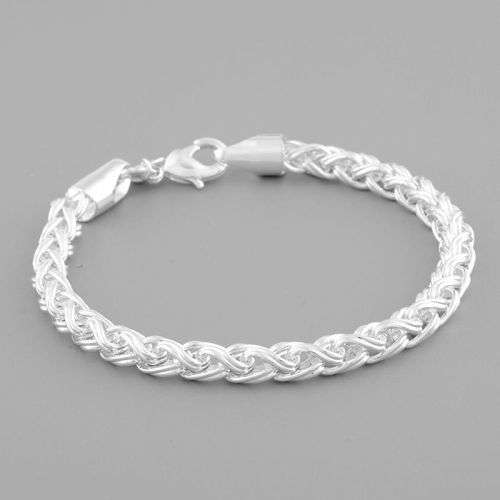 Pretty Silver Twisted Rope Bracelet
