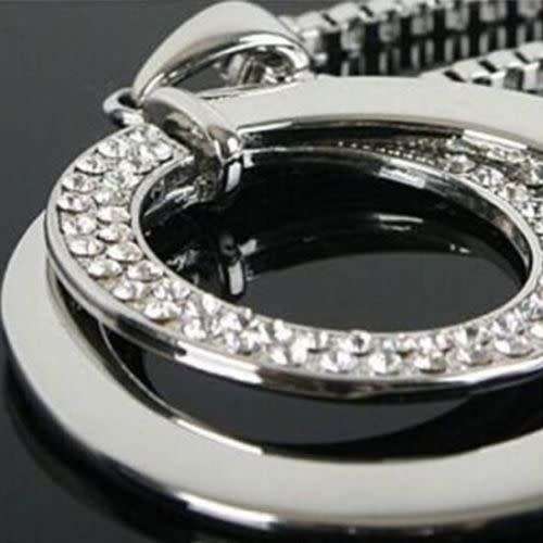 Fashionable Silver Rhinestone Pendant Necklace