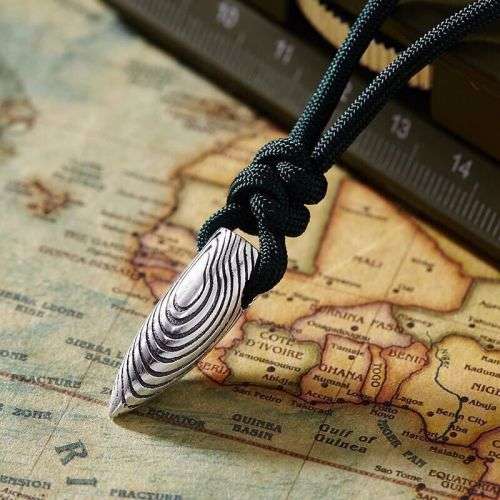 Stainless Steel Bullet Pendant Necklace