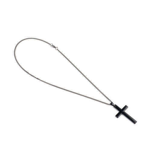 Stainless Steel Black Cross Necklace - Great Shipping deal