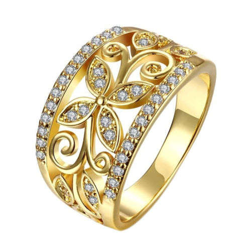 Whimsical 18K Gold Filled Ring Size 7 or 8
