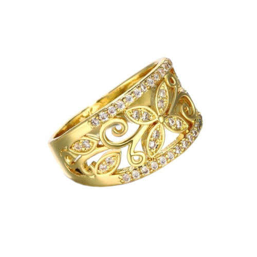 Whimsical 18K Gold Filled Ring Size 7 or 8