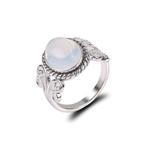 Boho Rainbow Moonstone Ring