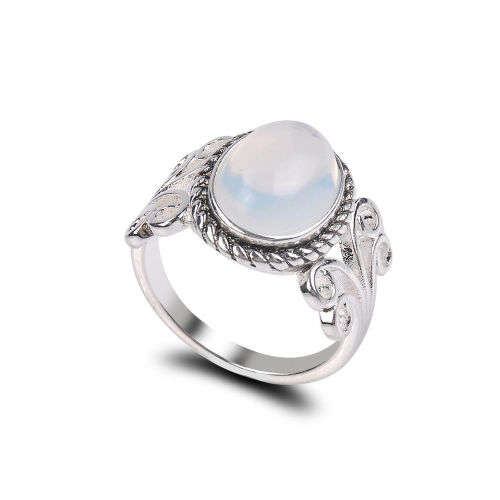 Boho Rainbow Moonstone Ring