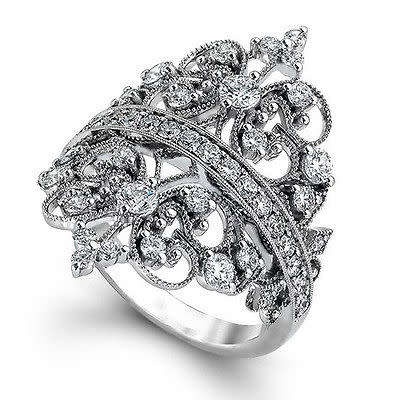 925 Silver White Topaz Ring