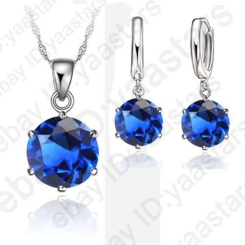 Crystal Necklace Earrings Jewelry Set