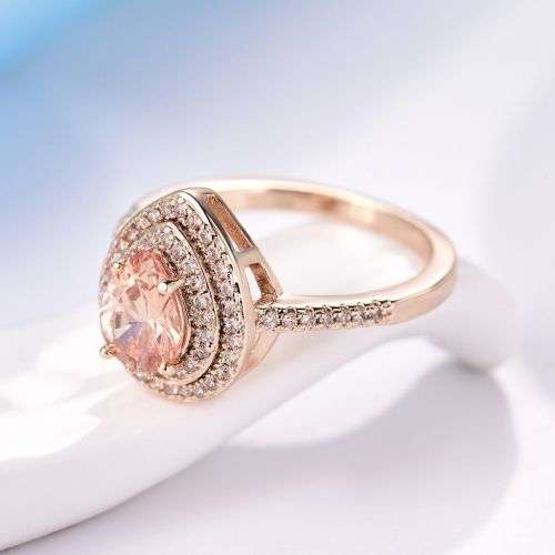 Gold Platinum Filled Top Quality Pear Citrine Ring