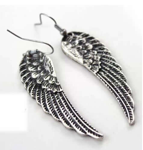 Tibet Silver Angel Wings Earrings Drop Dangle Earring