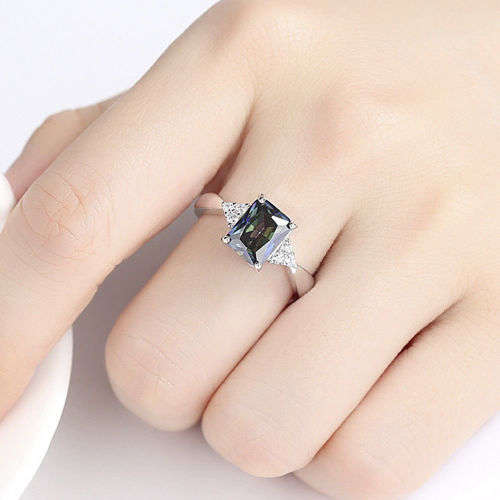 Silver Morganite Gemstone Ring