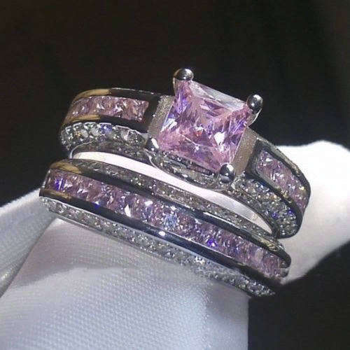 Pink Sapphire Silver Ring
