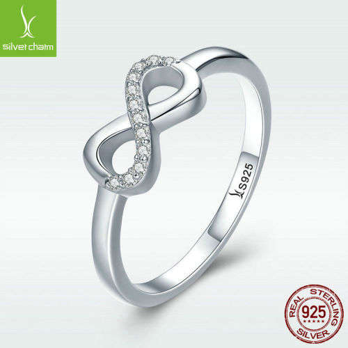 Authentic 925 Sterling Silver Infinite Crystal Ring