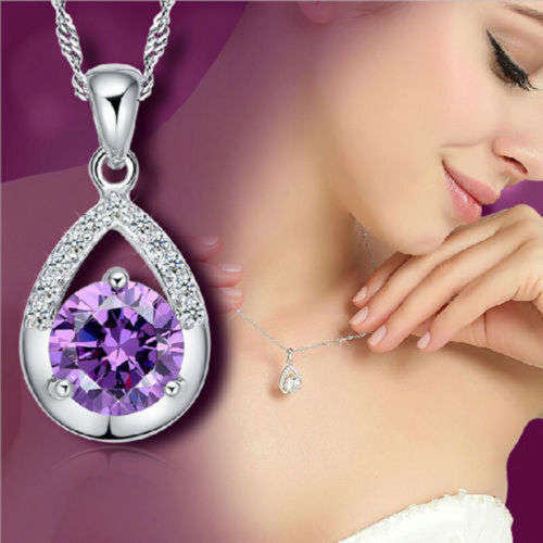 Elegant Clavicle Chain Crystal Pendant Necklace