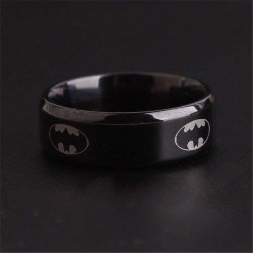 Black Batman Stainless Steel Ring