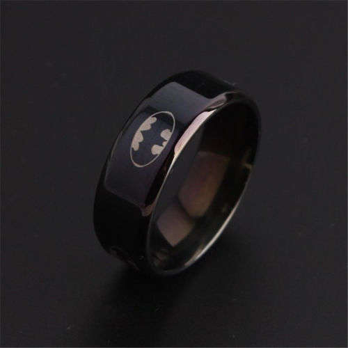 Black Batman Stainless Steel Ring