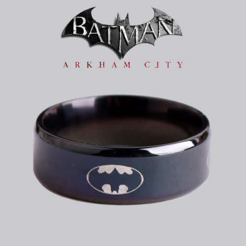 Black Batman Stainless Steel Ring