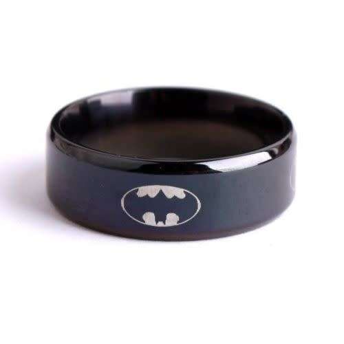 Black Batman Stainless Steel Ring