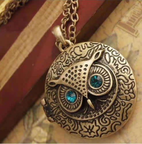 Elegant Owl Locket Necklace