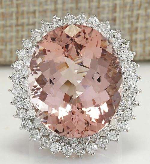 Silver Morganite Ring
