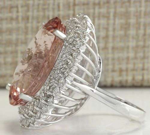 Silver Morganite Ring